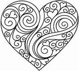 Quilling Coeur Coloriages sketch template