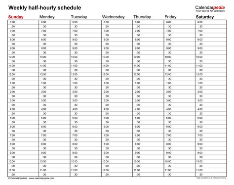 printable weekly hourly daily planner student handouts hourly