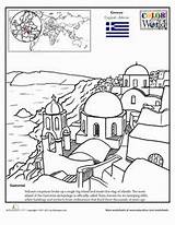 Coloring Santorini Island Worksheets Activity Color Mediterranean Sheets Education Pages Travel Colouring Greece Kids Drawings Geography Book Traveling Worksheet Activities sketch template