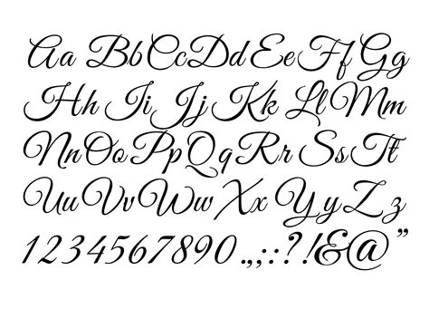 calligraphy alphabet fancy