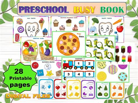 preschool busy book homeschool worksheet toddler activity etsy