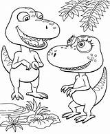 Coloring Dinosaur Train Pages Cartoon sketch template