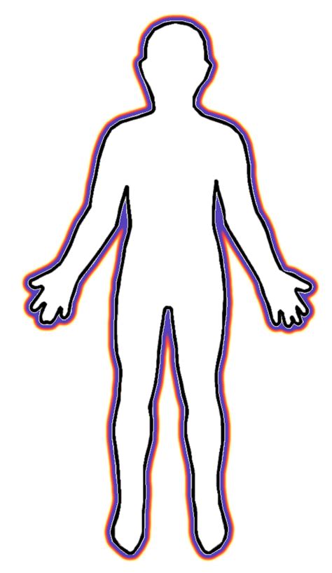 female body outline template clipart