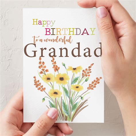 grandad birthday card grandad bday card card  grandad etsy