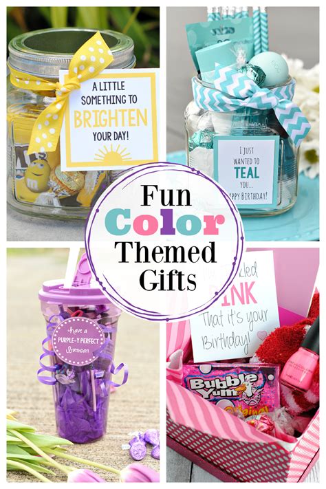 fun color themed gifts gift basket ideas fun squared