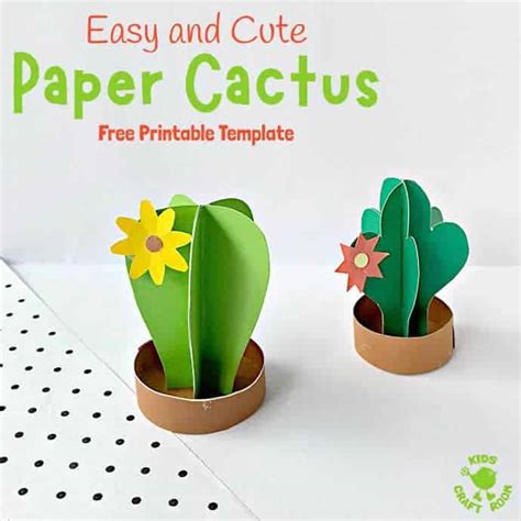 printable  paper cactus template printable world holiday
