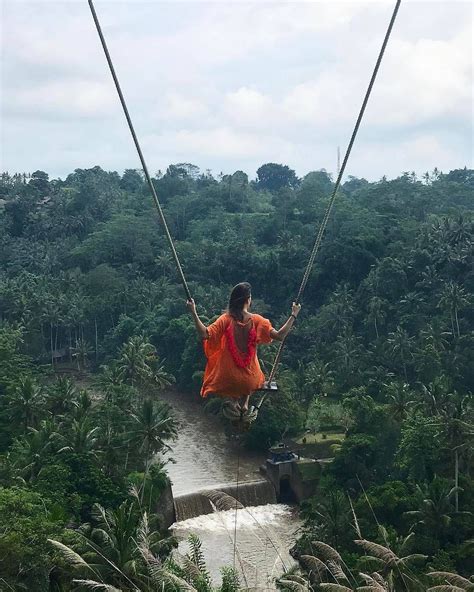 swinging in the wood ~ ubud bali indonesia photo