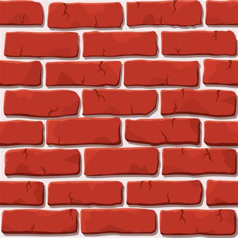 cartoon   red brick pattern illustrations royalty  vector