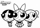 Powerpuff Girls Coloring Pages Printable Serial Tv Bubakids sketch template