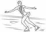 Coloring Ice Skating Pages Skater Printable Drawing Activities sketch template