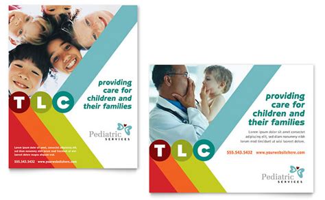 pediatrician child care poster template word publisher