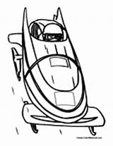 Bobsled Coloring Pages Bobsleigh Colormegood sketch template