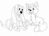 Hound Fox Coloring Pages Print Printable Sheet Clipart Library Deviantart Popular Coloringhome sketch template
