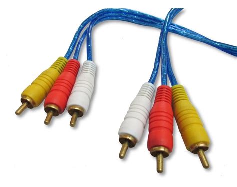 cable rca  amarillo rojo blanco audio  video de  metros