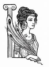 Hera Coloring Medusa Mythology Juno Deusa Grega Goddesses Mitologia Zeus Deuses sketch template