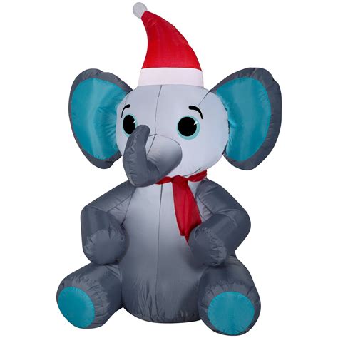 airblown christmas inflatable elephant  tall walmartcom