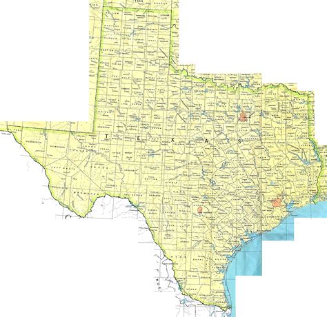 detailed map  texas state  state  texas detailed map vidiani