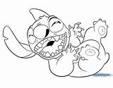 Stitch Coloring Pages Disney Lilo Walt Laughing Characters Book Fanpop Printable Disneyclips Pdf Rolling Over Sitting Funstuff sketch template