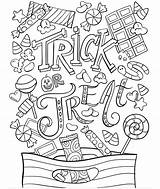 Coloring Pages Treat Trick Halloween Printable Color Sheets Kids Bag Coloriage Getcolorings Crayola Choisir Tableau Un sketch template