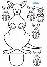 Crafts Australia Kangaroo Preschool Craft Kindergarten Template Kids Animals Letter Toddlers Diy Wotwots Choose Board sketch template
