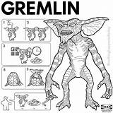 Horror Gremlins Ikea Instructions Gremlin Movie Coloring Characters Pages Drawing Mogwai Ed Harrington Film Movies Tumblr Funny George Sketch Fan sketch template