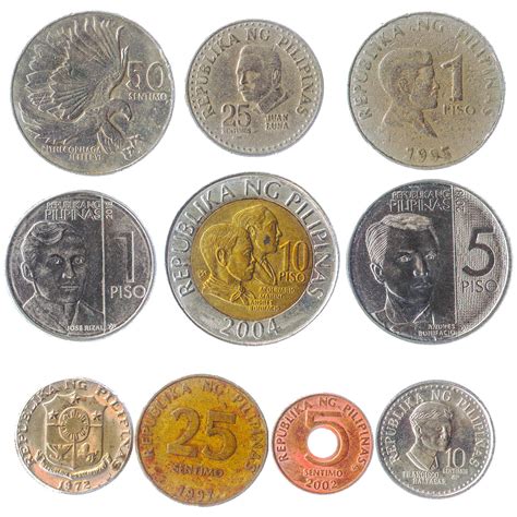 coins  philippines mixed asian currency sentimos piso  collectible filipino money lapu