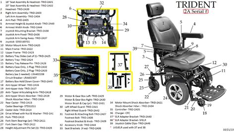 replacement parts  trident front wheel drive power wheelchairs