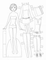 Paper Doll Dolls Coloring Pages Printable Fashion Color Adult Template Colouring School Books Print Adults Paperdollschool sketch template