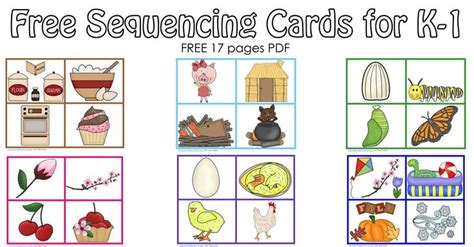 sequencing cards  color matching  pre    sequencing