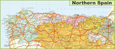 map  northern spain