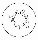 Paint Outline Vector Splat Icon Blot Splash Ink Spot Circle Round Vectors sketch template