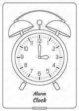 Clock Alarm Coloringoo sketch template