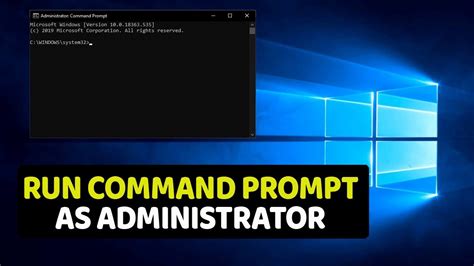 run windows command prompt  administrator youtube