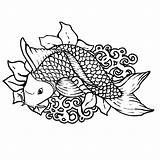 Koi Karpers sketch template