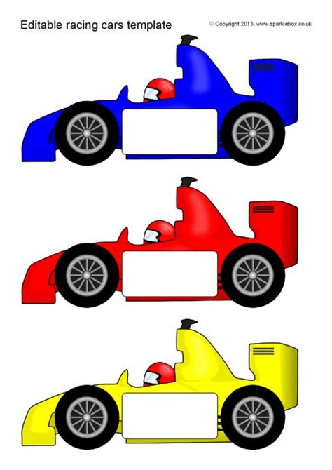editable  printable race car template printable templates
