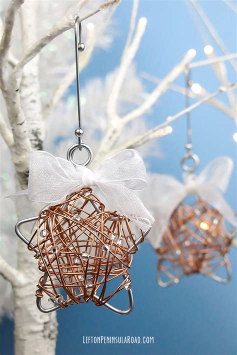 diy wire wrapped star christmas ornament