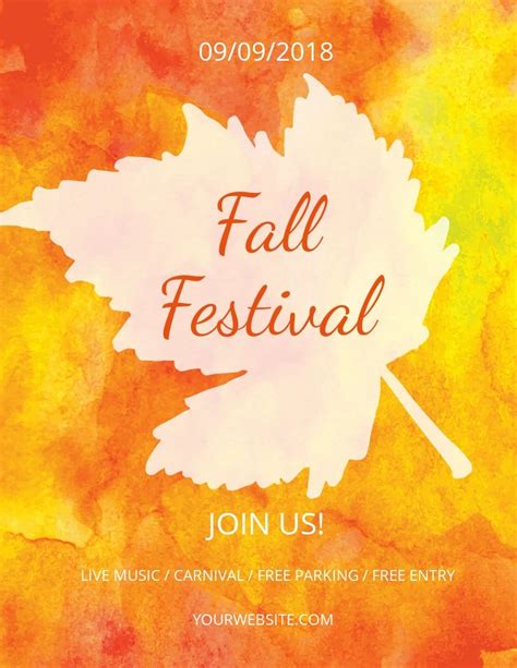 fall festival flyer templates