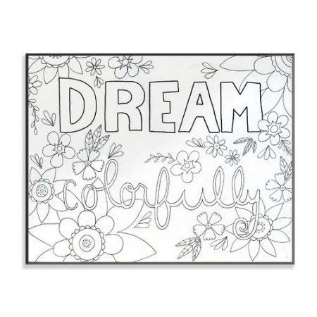 stupell industries diy coloring wall plaque dream colorfully graphic