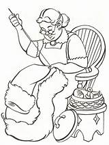 Mrs Claus Coloring Pages Colouring Sewing Christmas Color Template Printable Cartoon Adults Machine Getcolorings Book Getdrawings sketch template