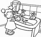 Washing Coloring Hand Pages Handwashing Hands Kids Drawing Sink Child Printable Print Color Sketch Getdrawings sketch template