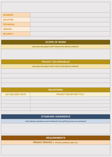 scope  work excel template image