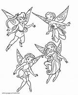 Coloring Fairies Pages Printable Fairy Templates Template Colouring Print Disney Girls Flawless Girl sketch template