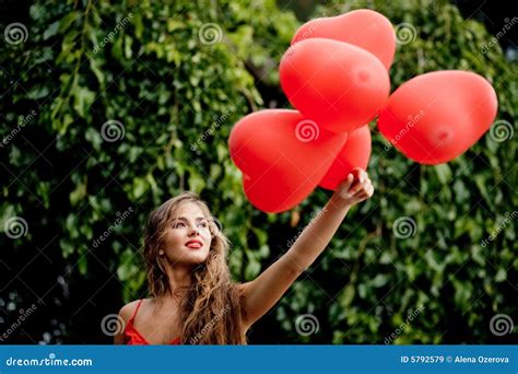 girl  hearts stock image image  cute summer happiness