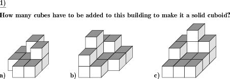 cube building  cuboid   cubes  needed create