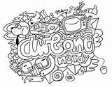 Doodle Coloring Pages Color Adults Printable Kids Teens Bobsmade Doodles Drawing Quote Designs Popular Coloringhome sketch template