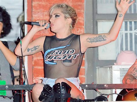 Lady Gaga Pasties In See Through Shirt [ 7 New Pics ]