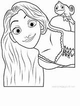 Rapunzel Coloring Pages Tangled Pascal Printable Baby Disney Print Kids Flynn Adults Drawing Color Silhouette Template Getdrawings Tower Getcolorings Maximus sketch template