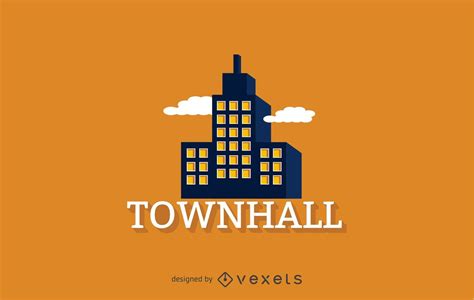 townhall logo template vector