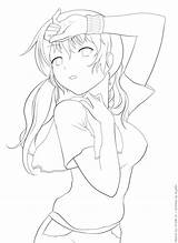 Coloring Lineart Anime Girl Pages Drawing Deviantart Color Sureya Colouring Outlines Draw Choose Board Cute Cool Coloriages sketch template