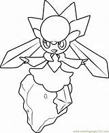 Diancie Coloring Pokemon Mega Pages Evolved Blaziken Color Getcolorings Coloringpages101 Pokémon Getdrawings Printable sketch template